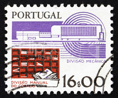 Postage stamp Portugal 1983 Manual and Mechanical Mail Processin