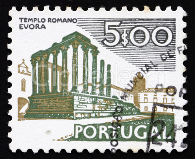 Postage stamp Portugal 1974 Roman Temple, Evora