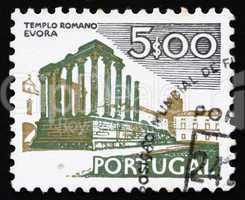 Postage stamp Portugal 1974 Roman Temple, Evora