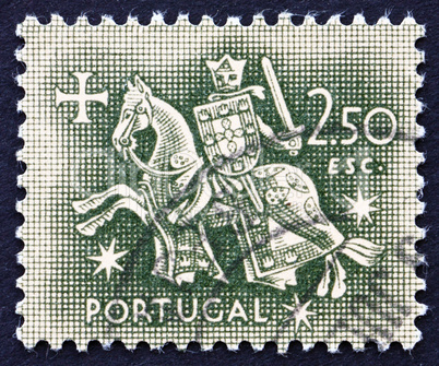 Postage stamp Portugal 1953 Equestrian Seal of King Diniz