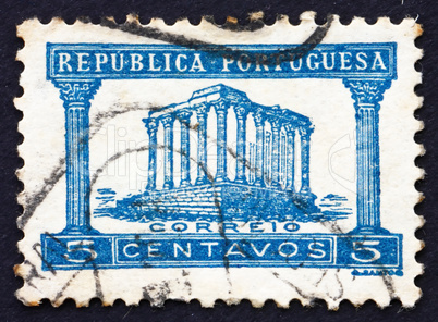 Postage stamp Portugal 1935 Roman Temple, Evora