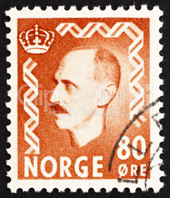Postage stamp Norway 1950 King Haakon VII