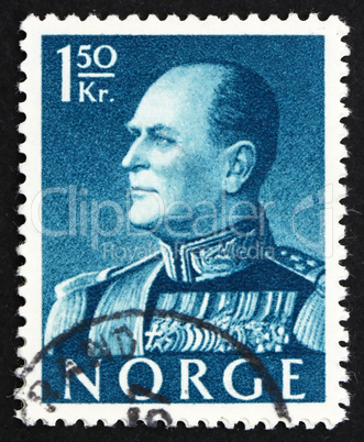 Postage stamp Norway 1959 King Olav V