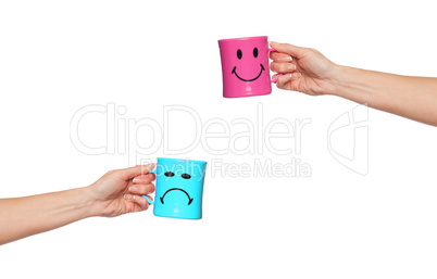 Happy mug, sad mug