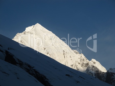 Mountain Of The Annapurna Range At Sunrise