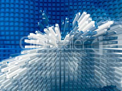 white and blue background with strips