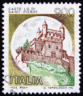 Postage stamp Italy 1980 Castle St. Pierre, Aosta