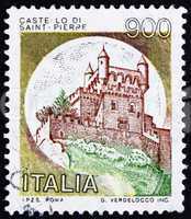 Postage stamp Italy 1980 Castle St. Pierre, Aosta