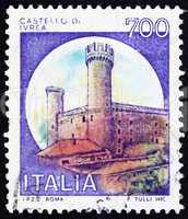 Postage stamp Italy 1980 Castle Ivrea, Turin