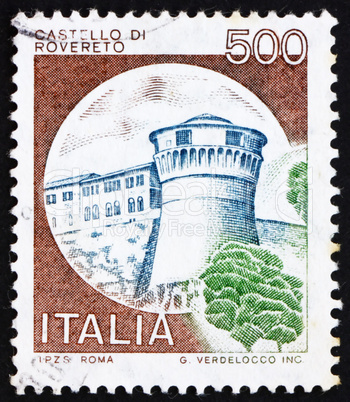Postage stamp Italy 1980 Castle Rovereto, Trento