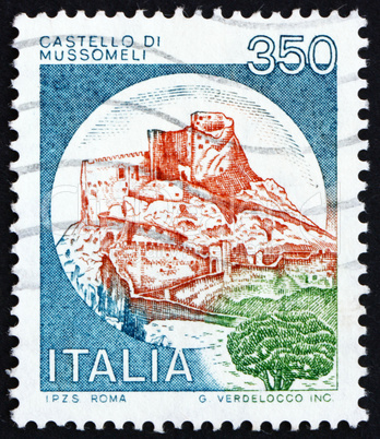 Postage stamp Italy 1980 Castle Mussomeli, Caltanissetta