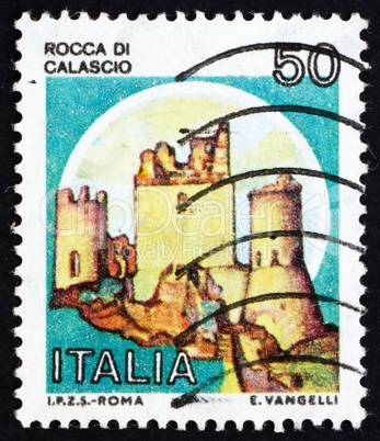 Postage stamp Italy 1980 Rocca di Calascio, Castle