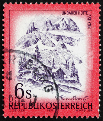 Postage stamp Austria 1975 Lindauer Hut, Vorarlberg