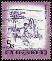 Postage stamp Austria 1973 Aggstein Castle, Lower Austria