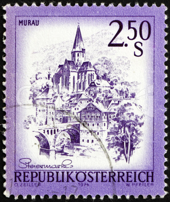 Postage stamp Austria 1974 Murau, Styria