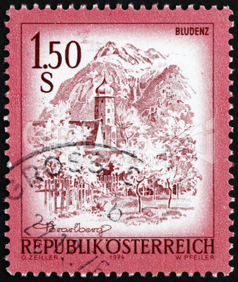 Postage stamp Austria 1974 Bludenz, Vorarlberg