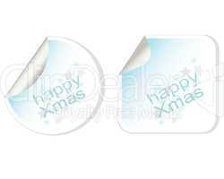 Christmas new year stickers set. greeting icon