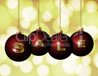 red christmas balls with golden word sale