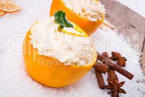 Cream - oranges - cinnamon