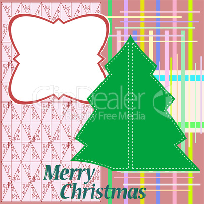 Christmas tree on abstract background