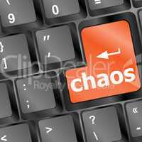 chaos keys on computer keyboard, business concept