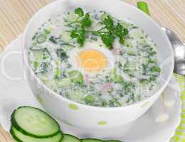 Vegetable soup with egg