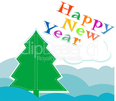 Happy New Year greeting card