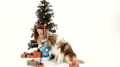Preparing a dog for New Year