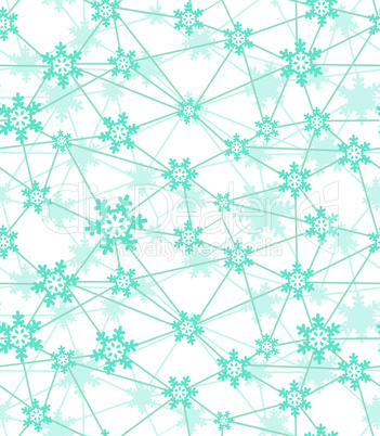 Christmas background with snowflakes net