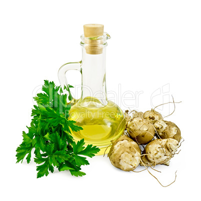 Jerusalem artichokes with oil and parsley