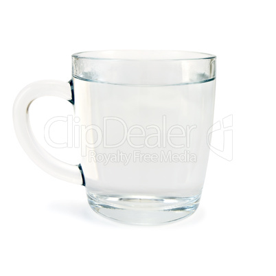 Water in glass mug