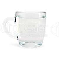 Water in glass mug