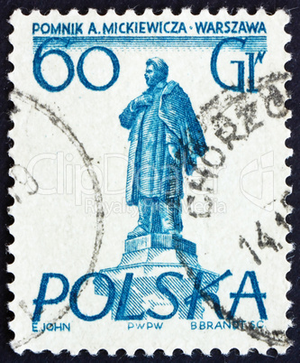 Postage stamp Poland 1955 Adam Mickiewicz, Poet