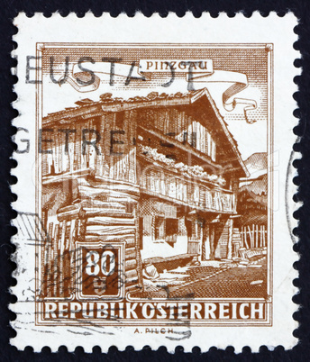 Postage stamp Austria 1962 Old Farmhouse, Pinzgau