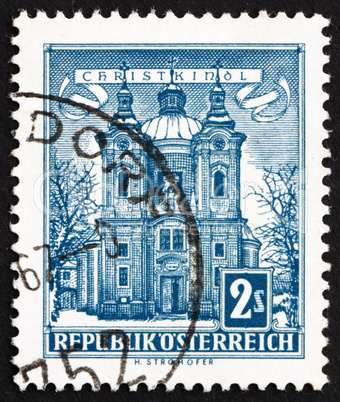 Postage stamp Austria 1958 Christkindl Church