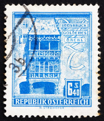 Postage stamp Austria 1960 Golden Roof, Innsbruck