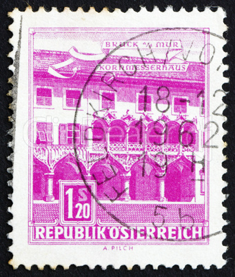 Postage stamp Austria 1962 Kornmesser House, Bruck on the Mur