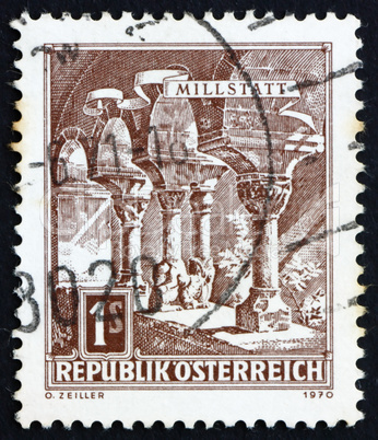Postage stamp Austria 1970 Romanesque Columns, Millstatt Abbey