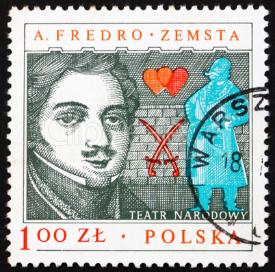 Postage stamp Poland 1978 Aleksander Fredro, Polish Dramatist