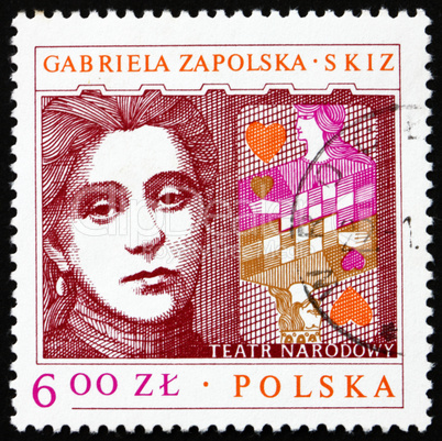 Postage stamp Poland 1978 Gabriela Zapolska, Polish Dramatist