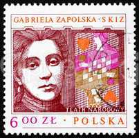 Postage stamp Poland 1978 Gabriela Zapolska, Polish Dramatist