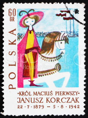 Postage stamp Poland 1962 King on Horseback, Illustration