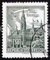 Postage stamp Austria 1962 City Hall, Vienna