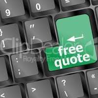 Key for free quote - business concept