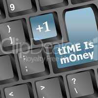 Time is money keys showing hours, business concept