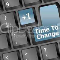 time to change key on keyboard showing time concept