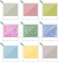 Picture frames set isolated on white