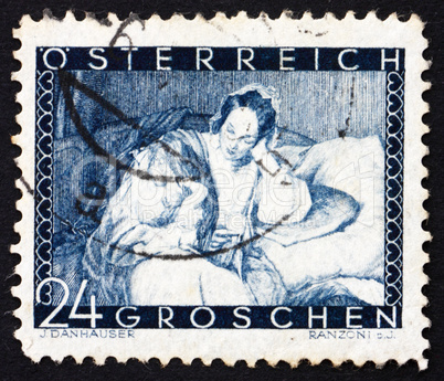 Postage stamp Austria 1935 Mother and Child, Painting