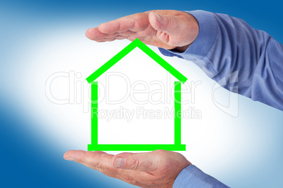 house hold symbolically in hand
