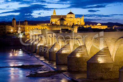 Cathedral Mosque and Roman Bridge in Cordoba